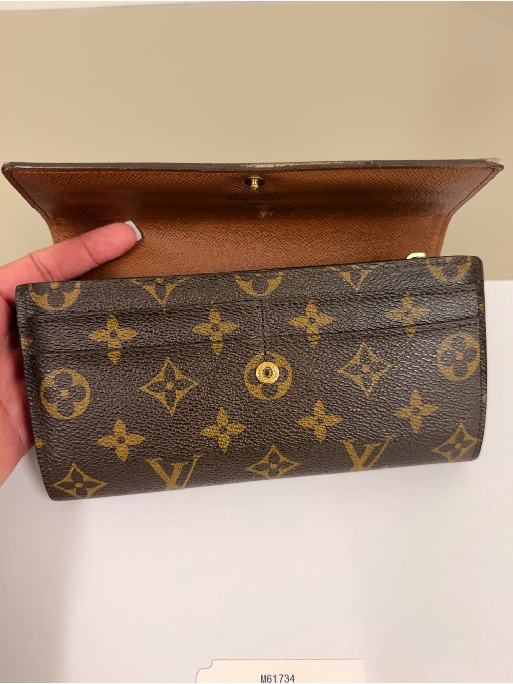 Louis Vuitton Monogram Canvas Continental Wallet in Brown and Gold